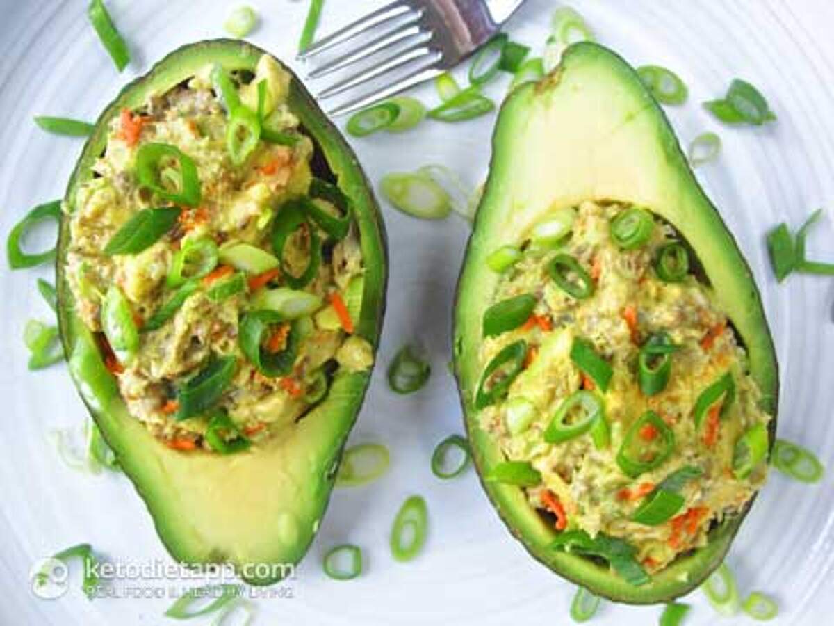 LowCarb Sardine Stuffed Avocado KetoDiet Blog