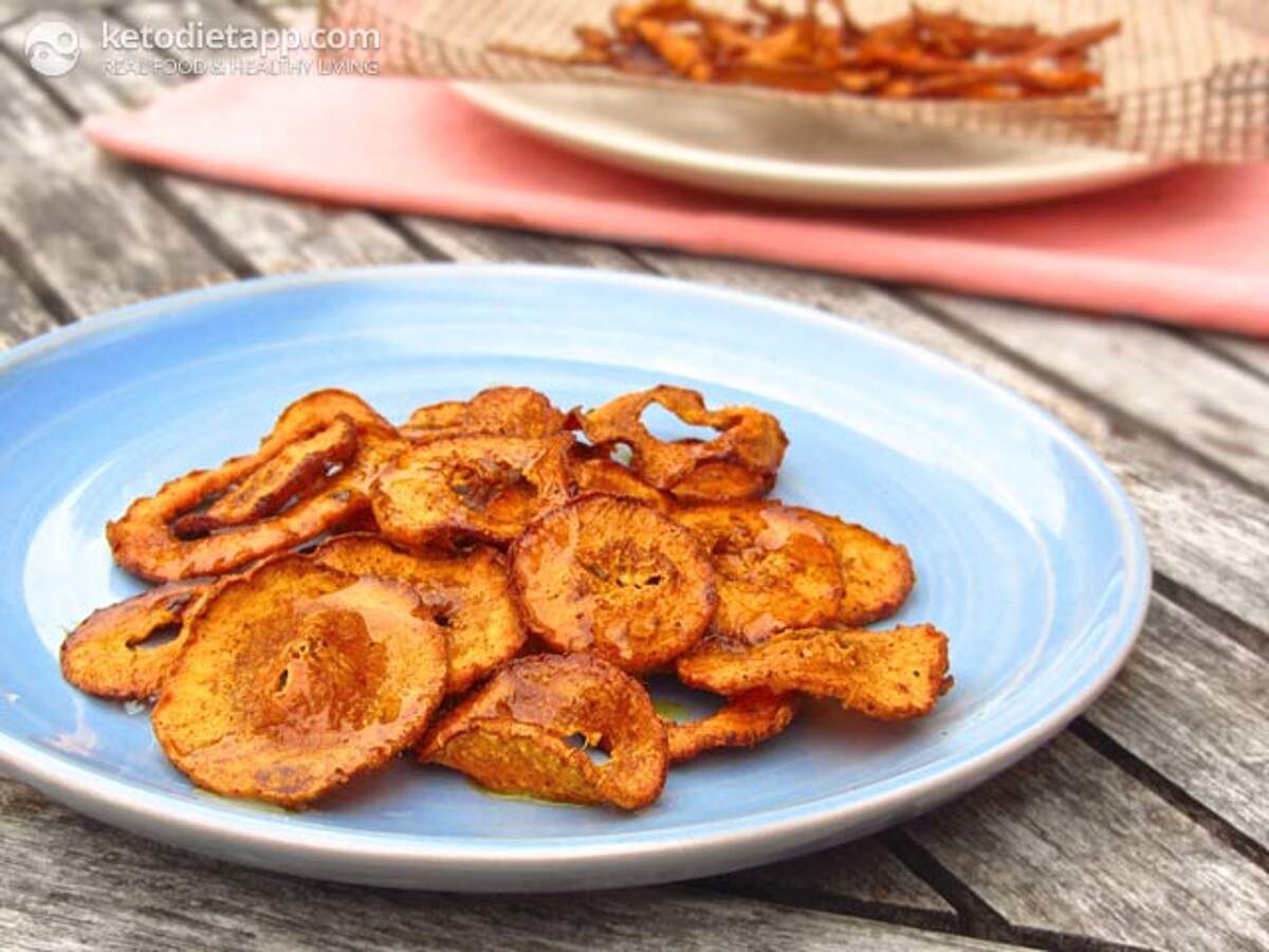 Pumpkin Pie Spiced Butternut Chips KetoDiet Blog