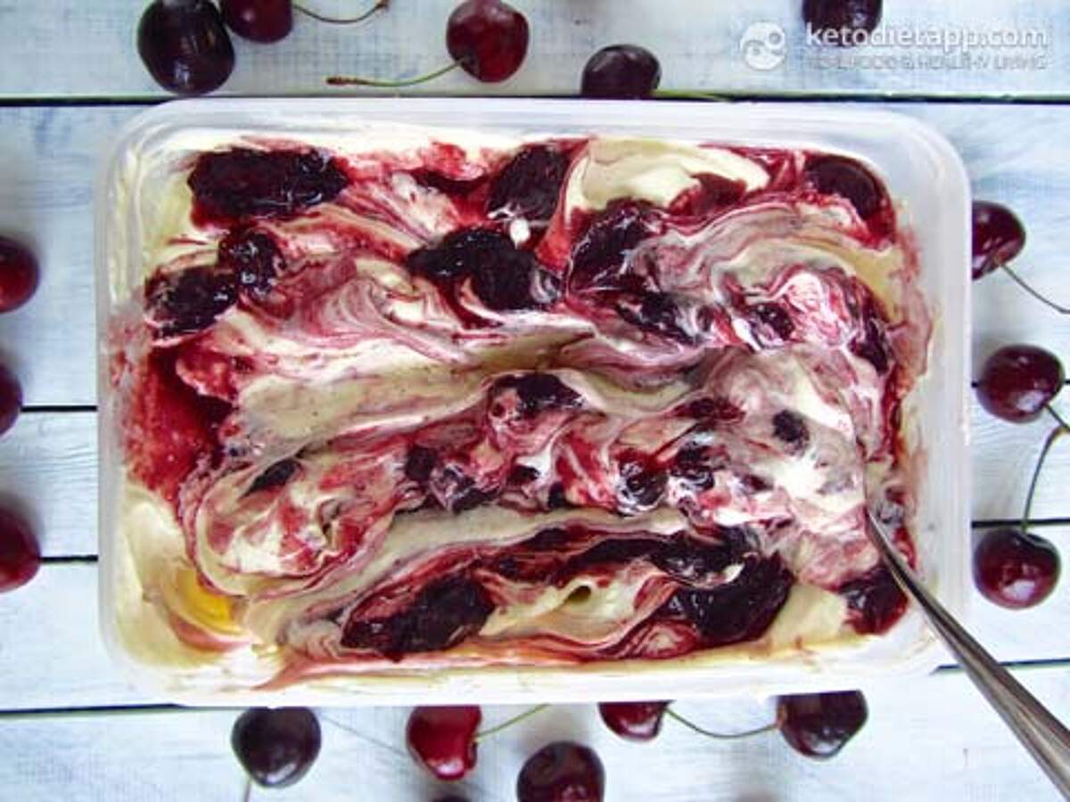 LowCarb Amarena Cherry IceCream KetoDiet Blog