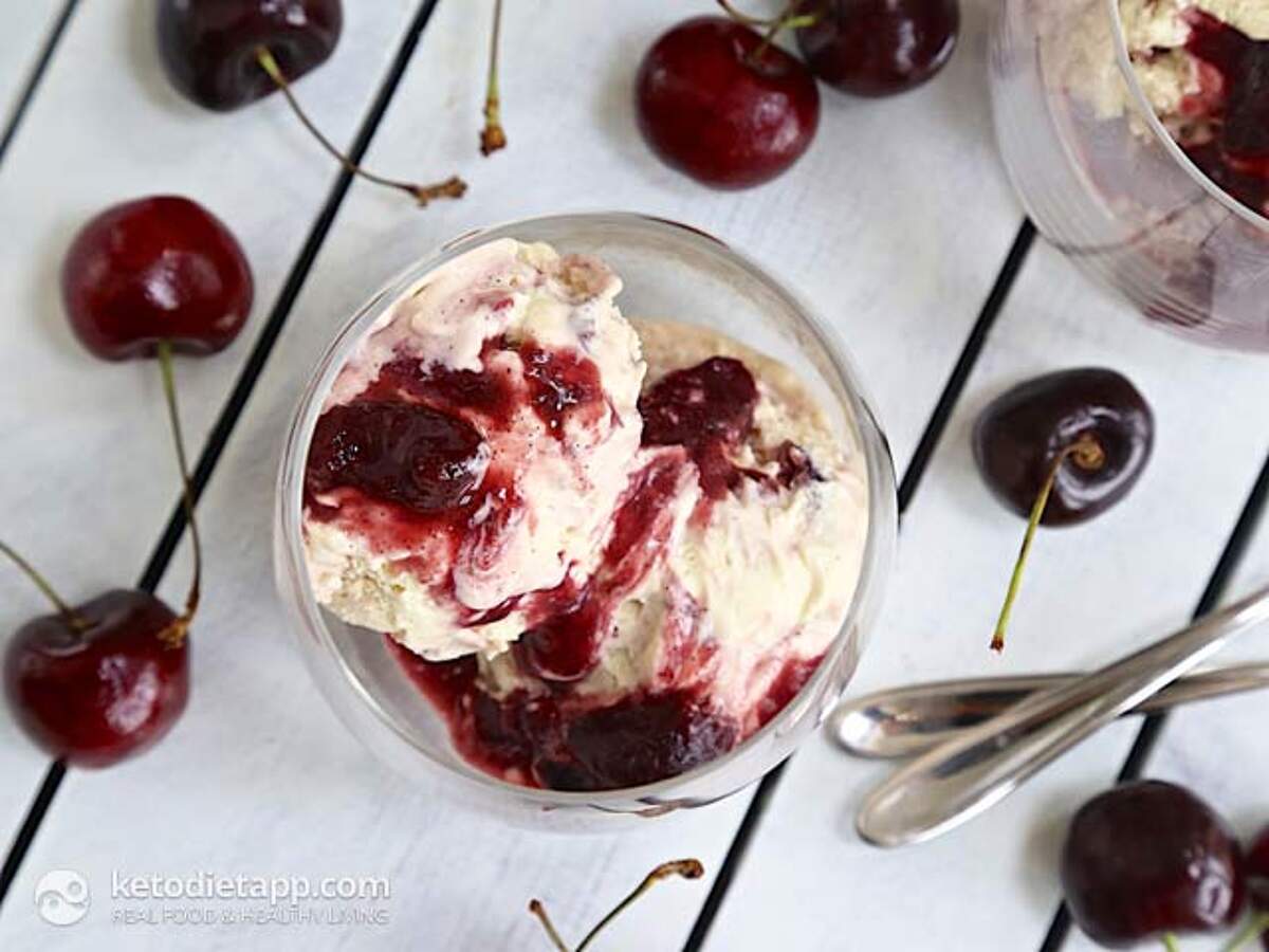 LowCarb Amarena Cherry IceCream KetoDiet Blog