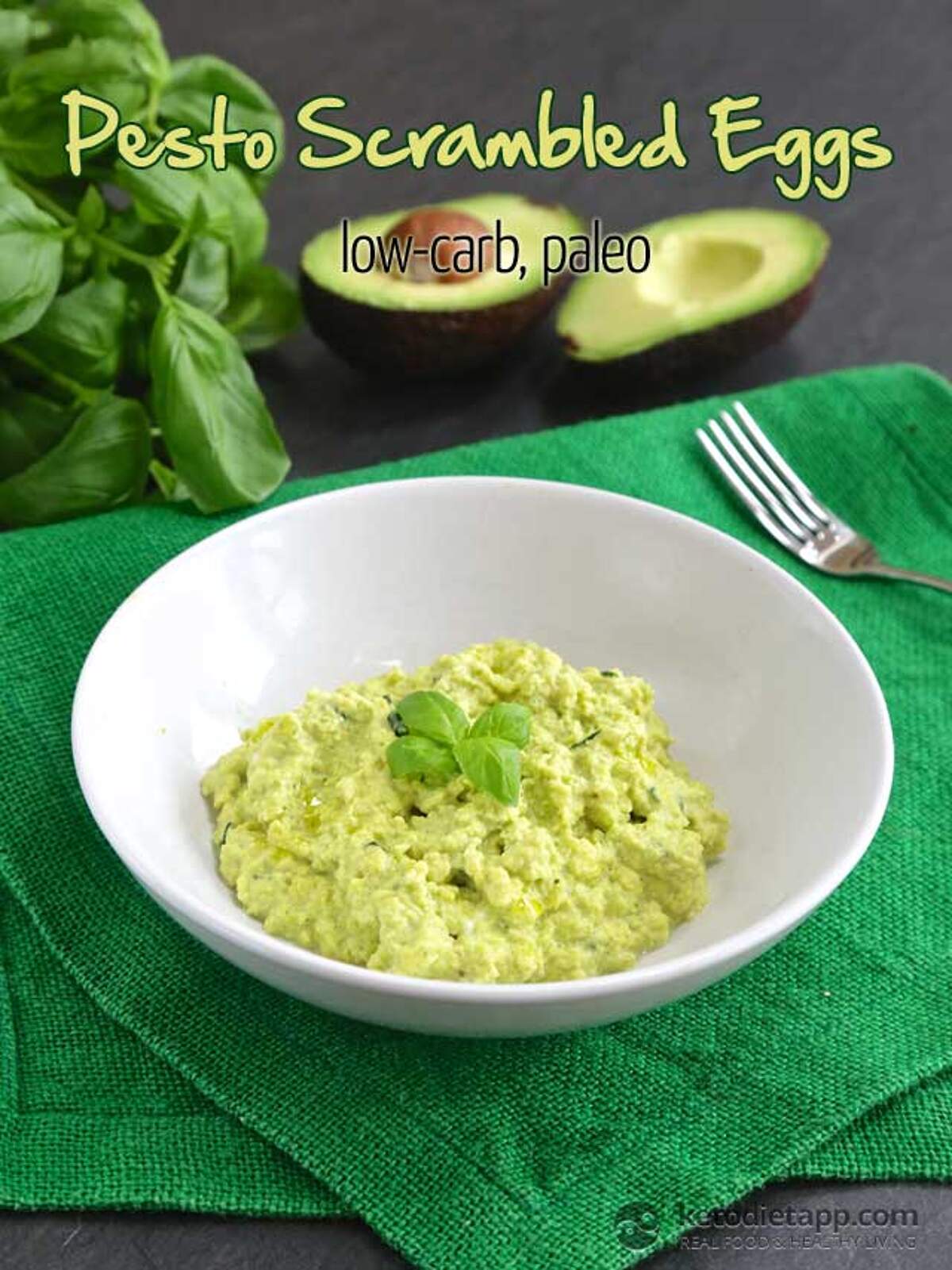 Easy LowCarb Pesto Scrambled Eggs KetoDiet Blog
