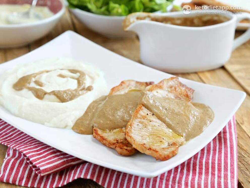 Easy Pork Chops with creamy Keto Gravy KetoDiet Blog