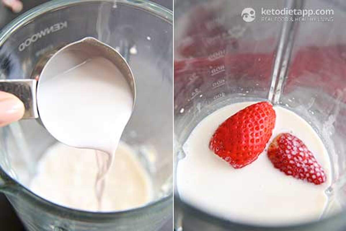 Strawberry Keto Milkshake KetoDiet Blog