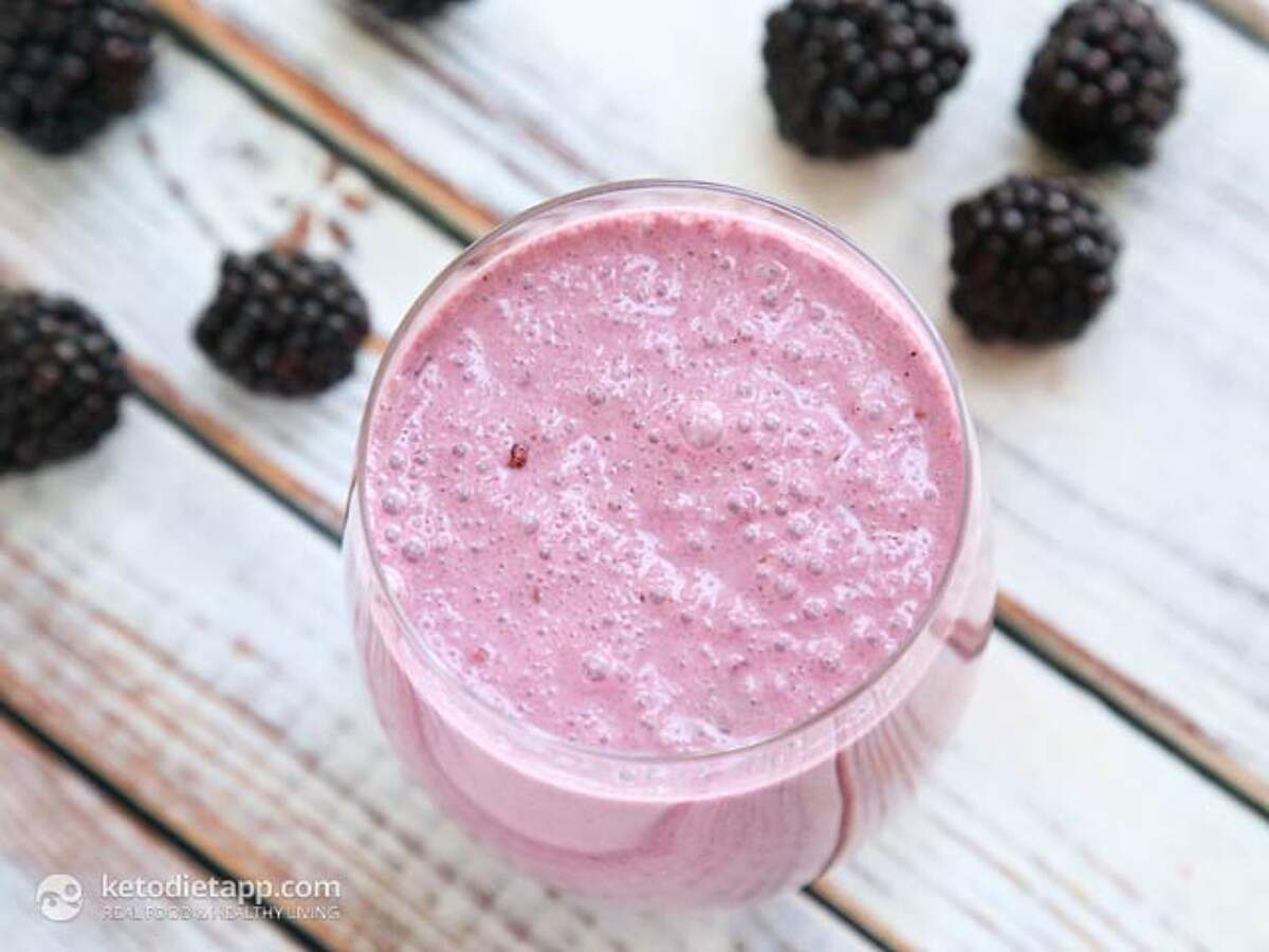 Keto Blackberry Cheesecake Smoothie KetoDiet Blog