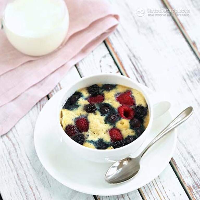 Keto Berry Mug Cake KetoDiet Blog