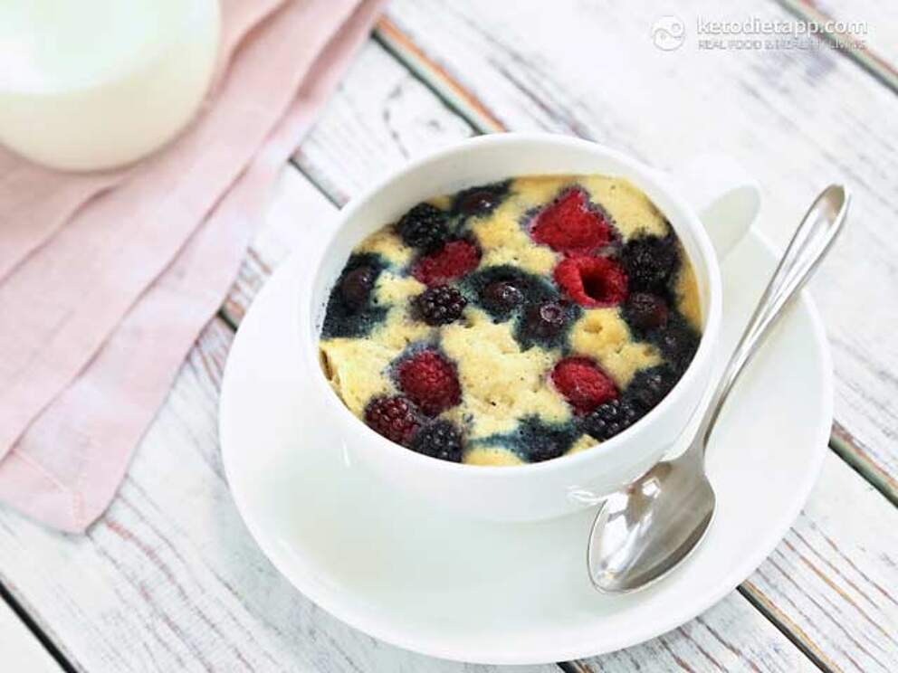 Keto Berry Mug Cake KetoDiet Blog