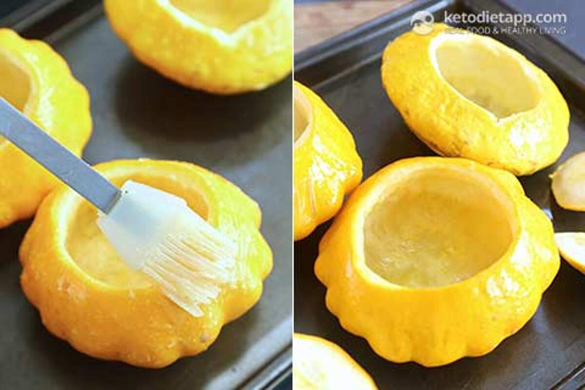 Bacon & Egg Stuffed Pattypan Squash KetoDiet Blog