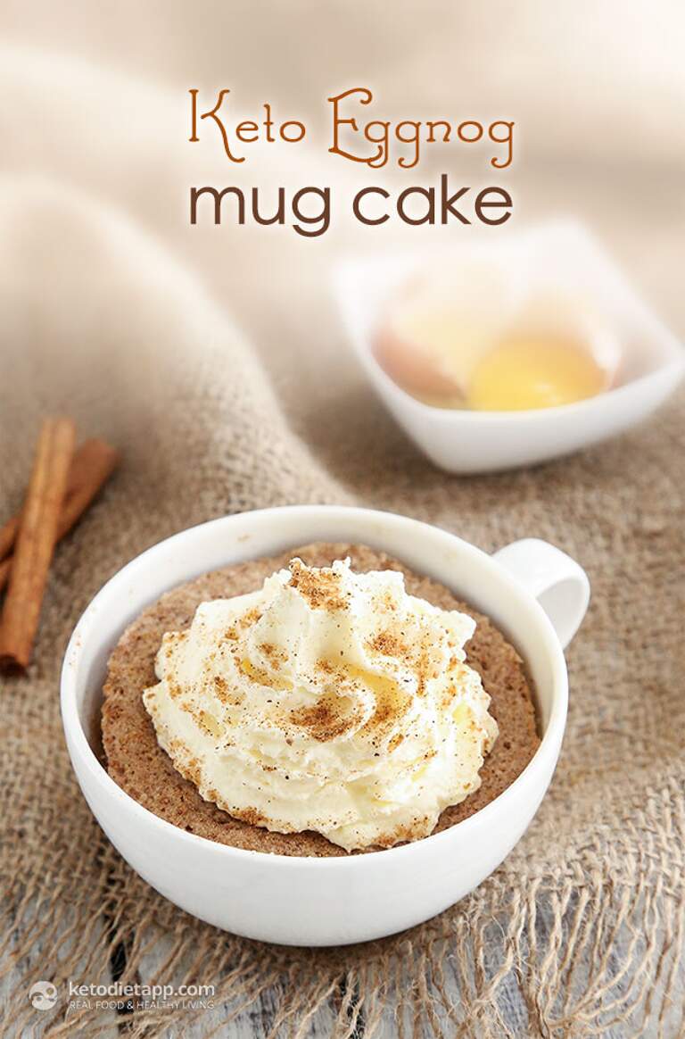 Keto Eggnog Mug Cake KetoDiet Blog