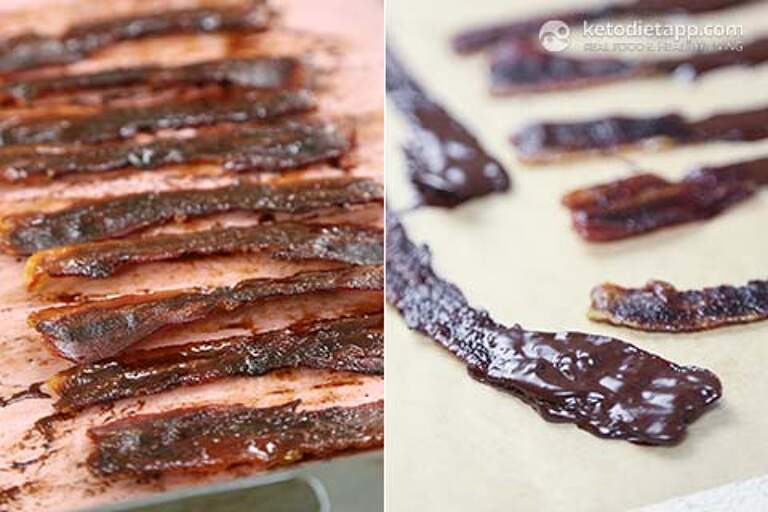 Keto Chocolate Dipped Candied Bacon KetoDiet Blog