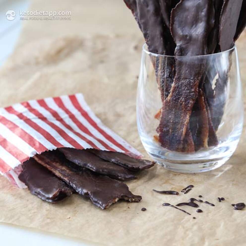 Keto Chocolate Dipped Candied Bacon KetoDiet Blog