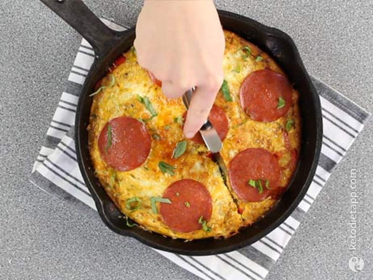 Keto Pepperoni Pizza Frittata KetoDiet Blog