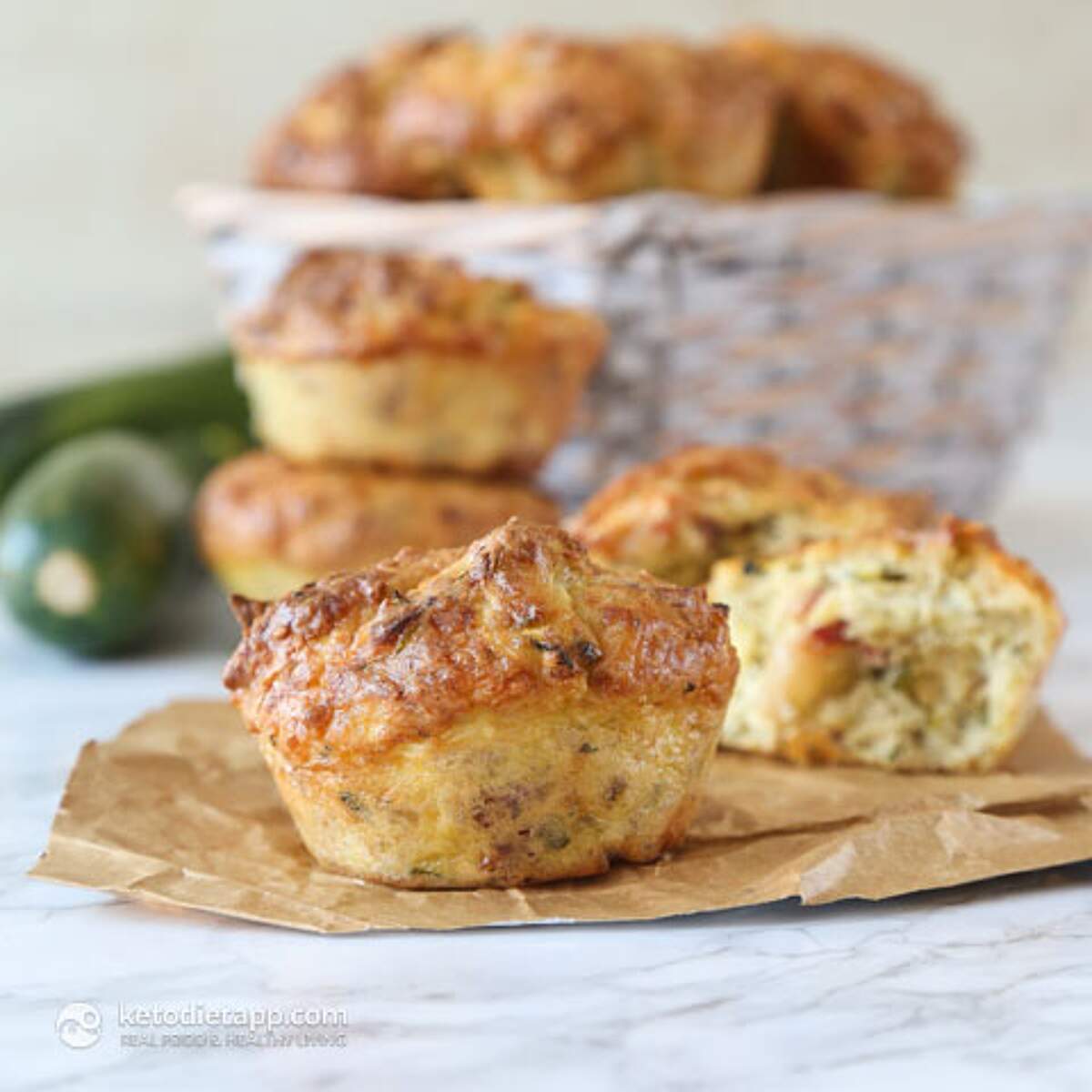 Keto Savory Zucchini Muffins KetoDiet Blog