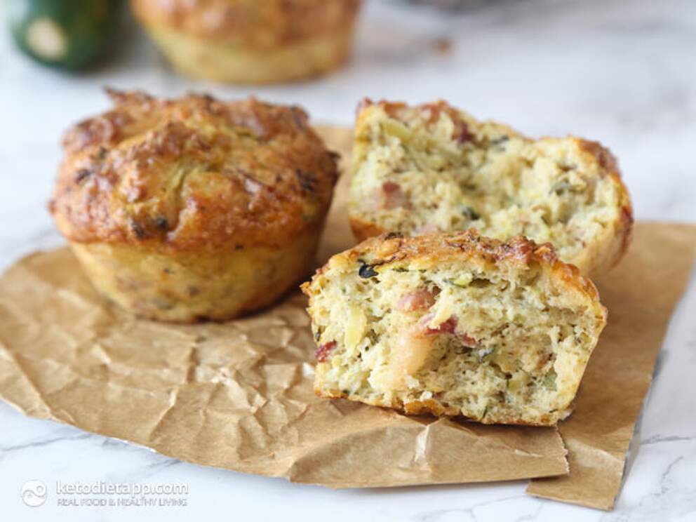 Keto Savory Zucchini Muffins KetoDiet Blog