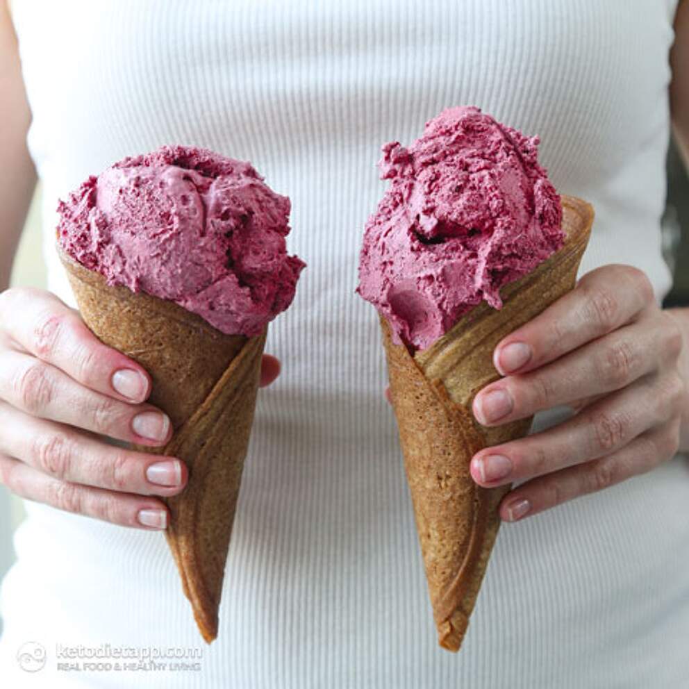LowCarb Ice Cream Sugar Cones KetoDiet Blog
