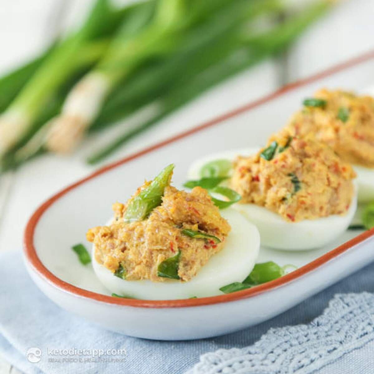 Spicy Tuna Deviled Eggs KetoDiet Blog