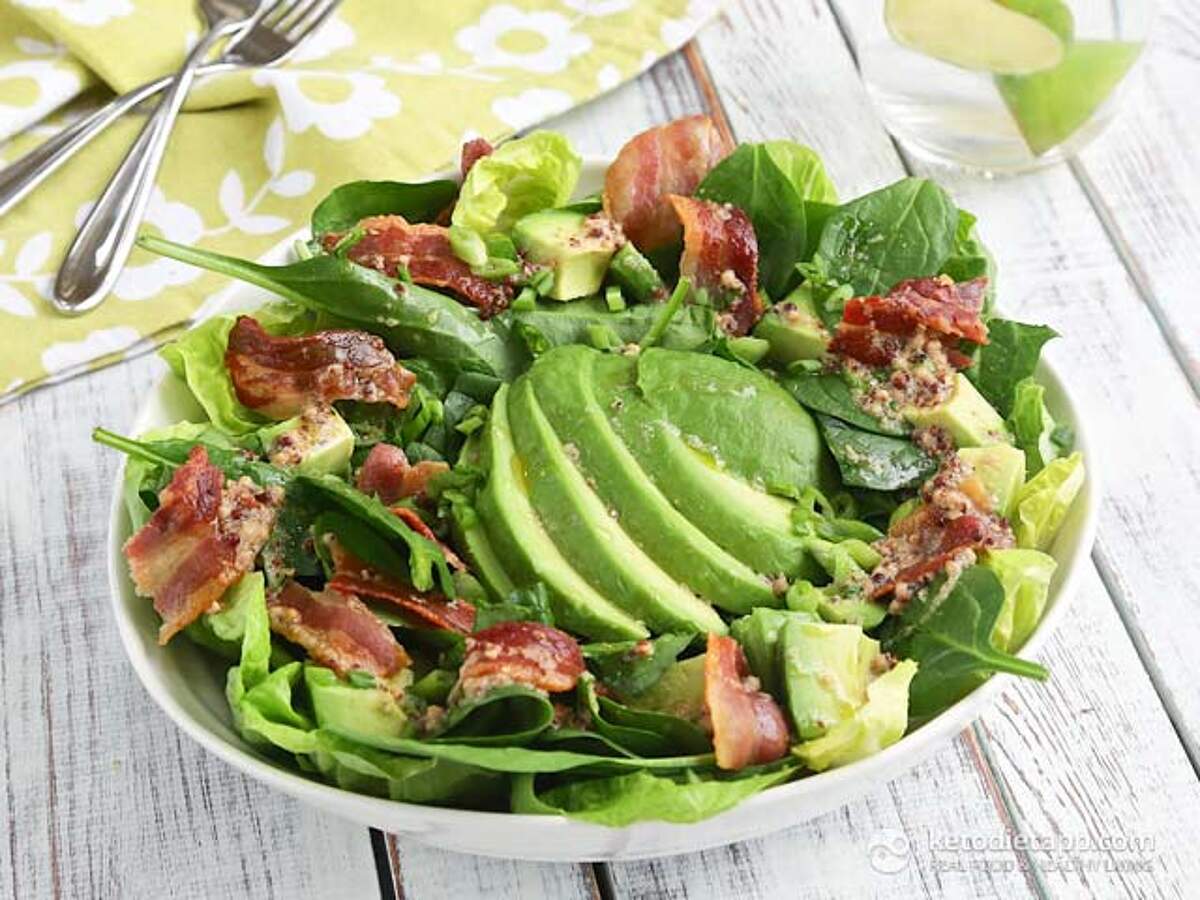 Easy LowCarb Avocado & Bacon Salad KetoDiet Blog