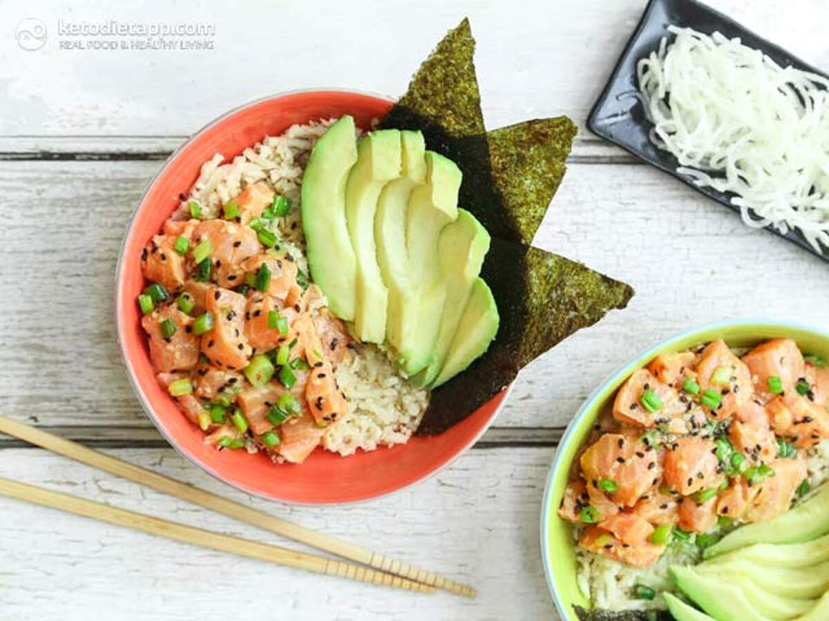 Keto & Paleo Salmon Poke Bowl KetoDiet Blog