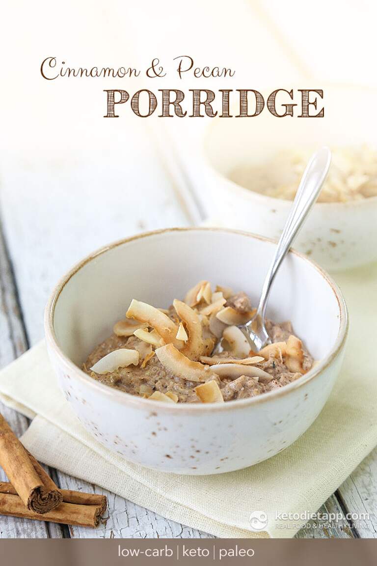 LowCarb Cinnamon & Pecan Keto Porridge KetoDiet Blog