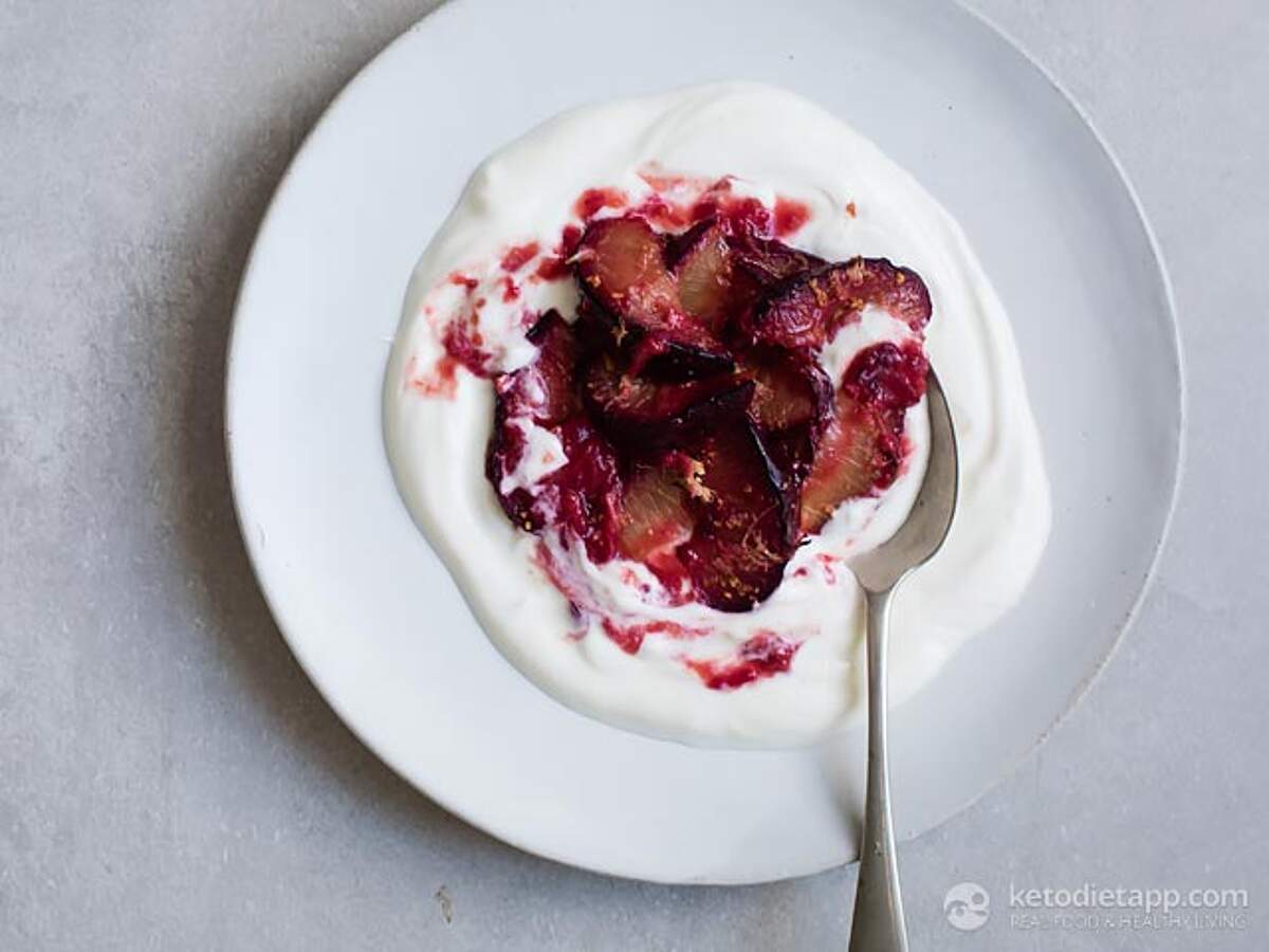 LowCarb Baked Plums with Ginger & Orange KetoDiet Blog