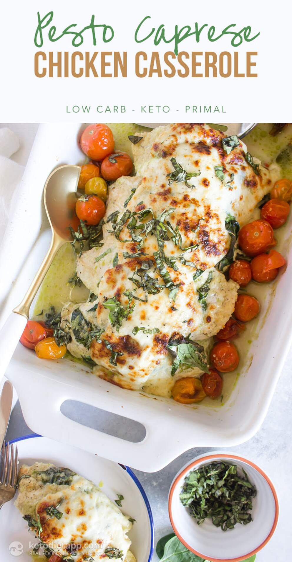 LowCarb Pesto Caprese Chicken Casserole KetoDiet Blog