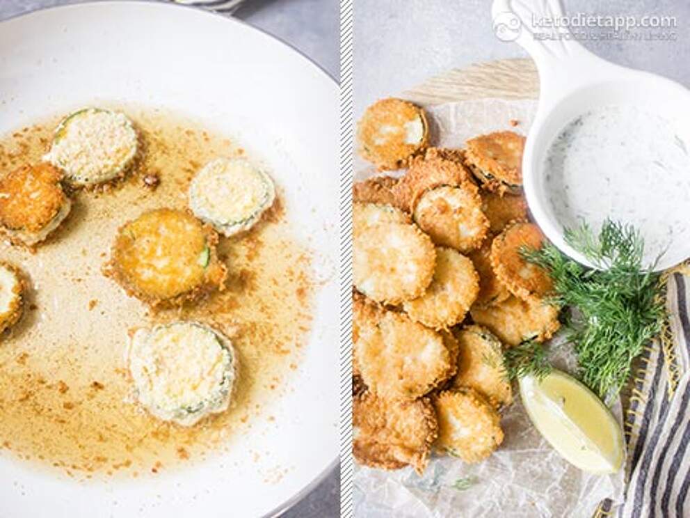 Garlic & Parmesan Keto Fried Zucchini KetoDiet Blog