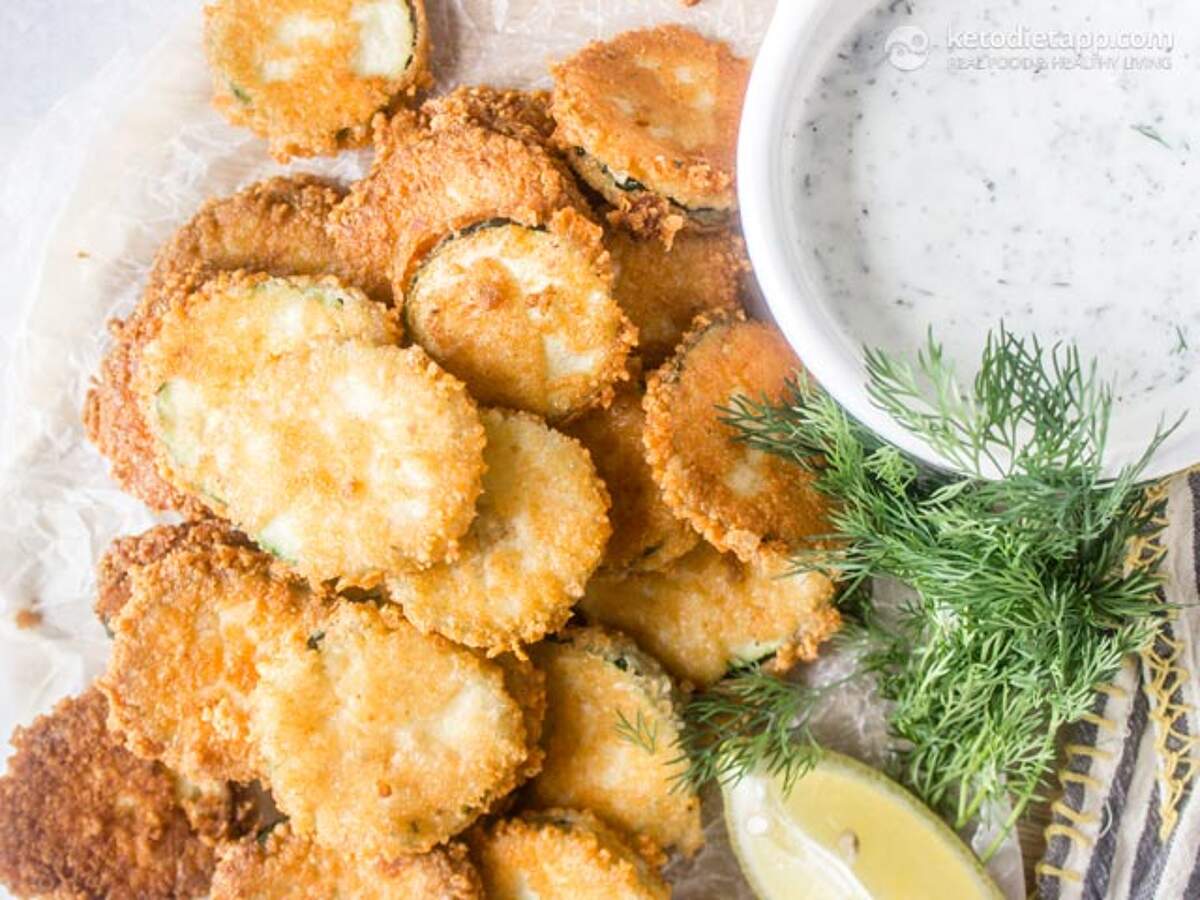 Garlic & Parmesan Keto Fried Zucchini KetoDiet Blog