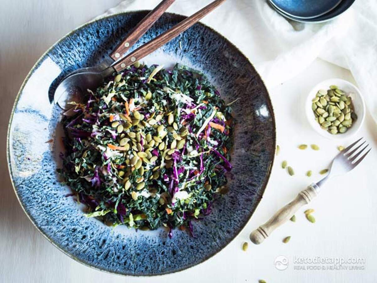 Tangy LowCarb Kale Slaw KetoDiet Blog