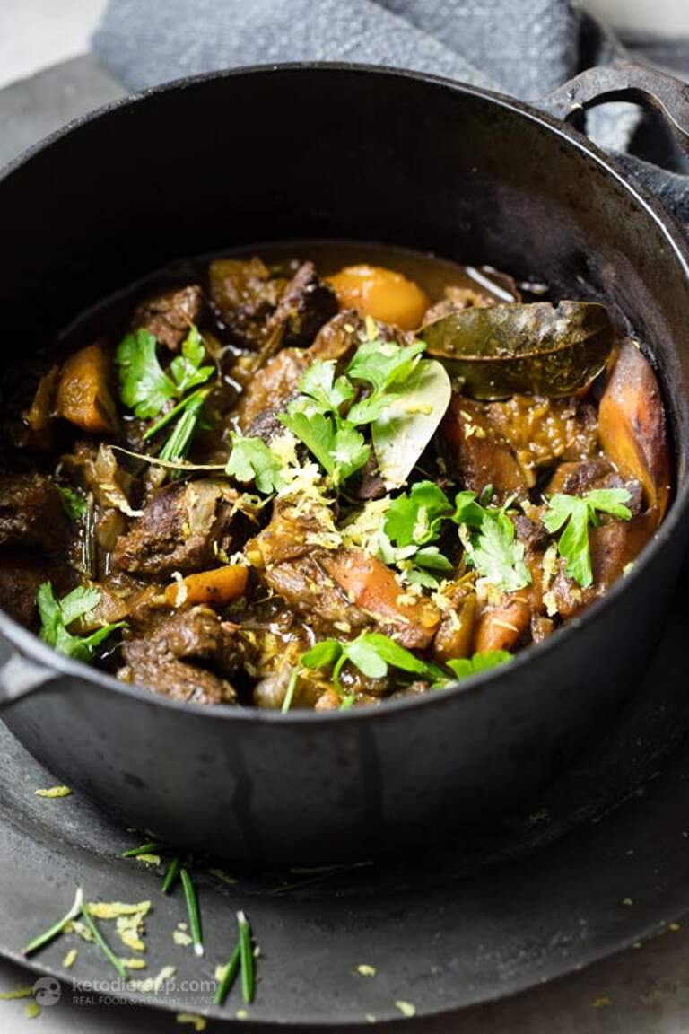 Keto Beef Stew with Herby Dumplings KetoDiet Blog
