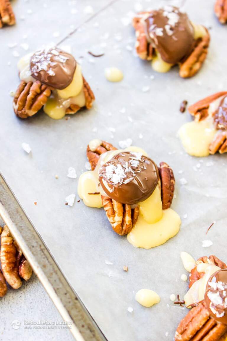 Keto Salted Caramel Turtle Candy KetoDiet Blog