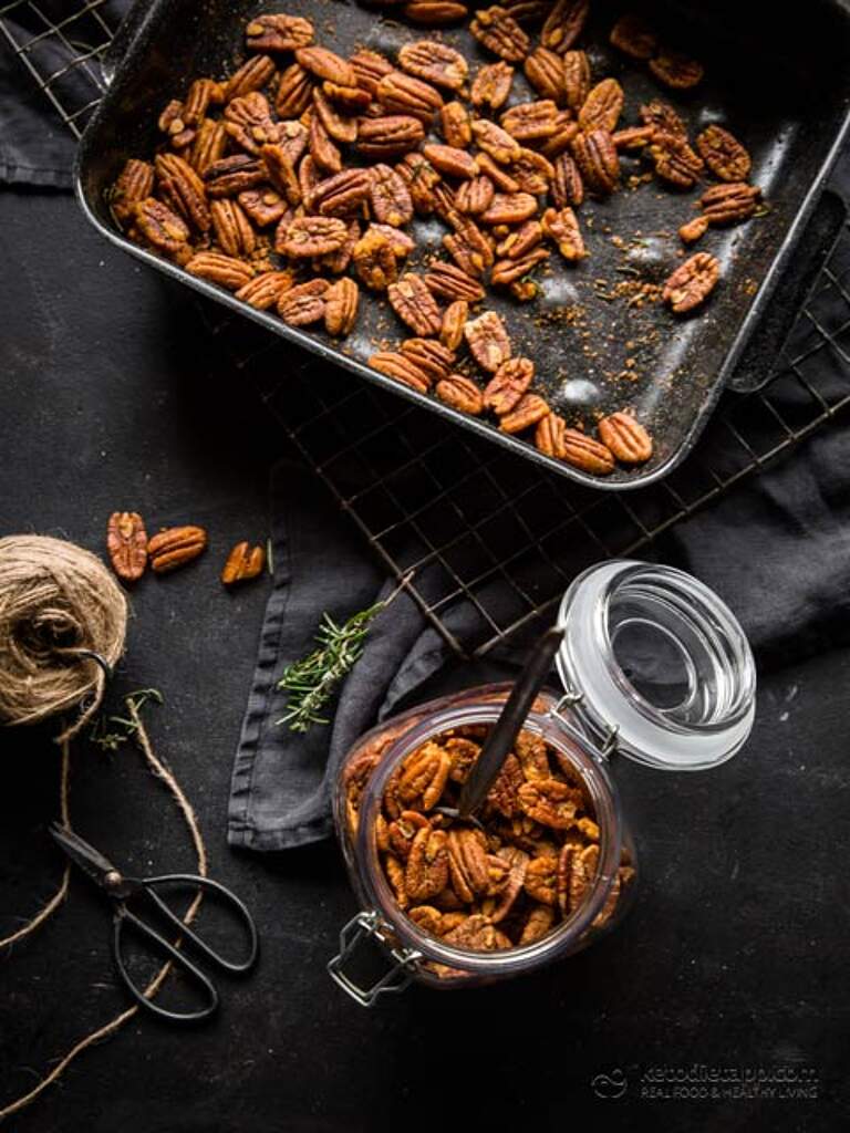 Keto Savory Spiced Pecans KetoDiet Blog