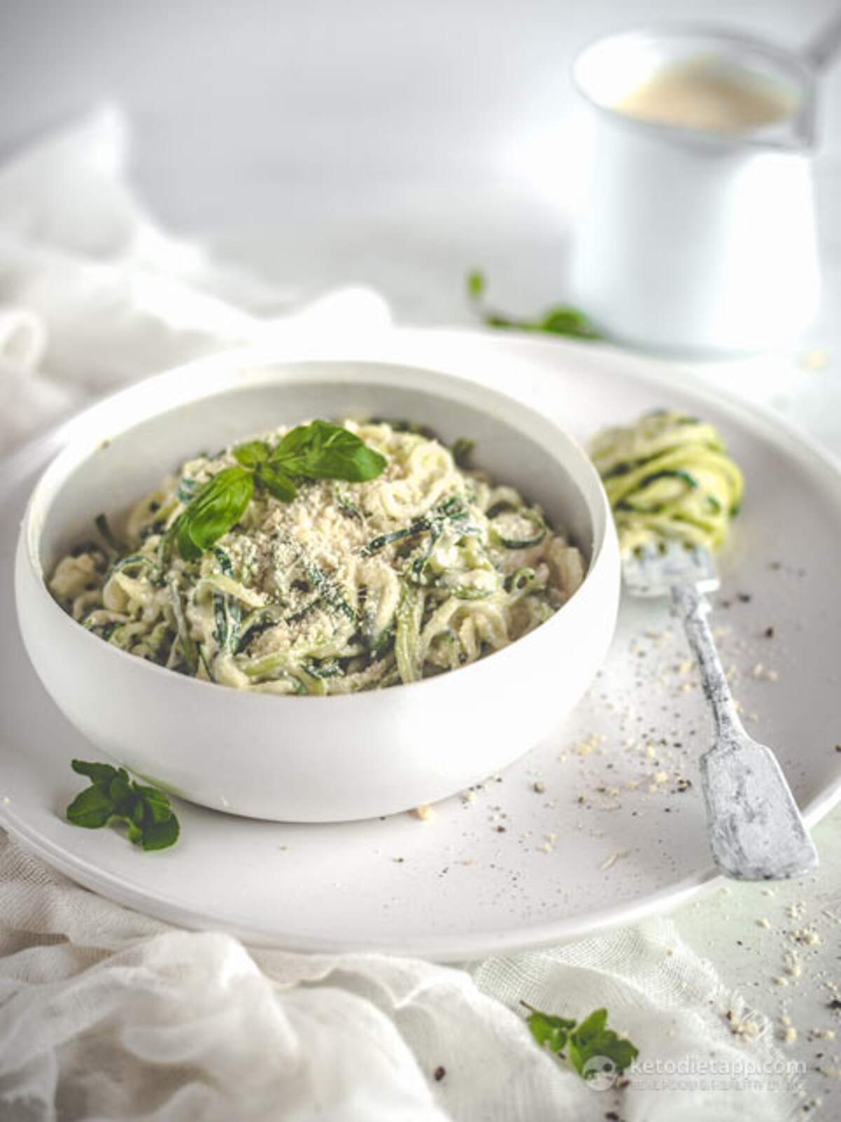 LowCarb Zucchini Noodle Alfredo KetoDiet Blog