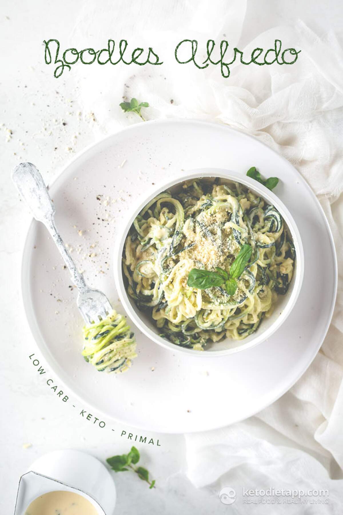 LowCarb Zucchini Noodle Alfredo KetoDiet Blog