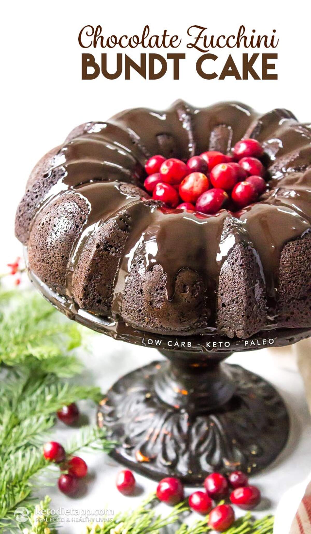 Keto Chocolate Zucchini Bundt Cake KetoDiet Blog