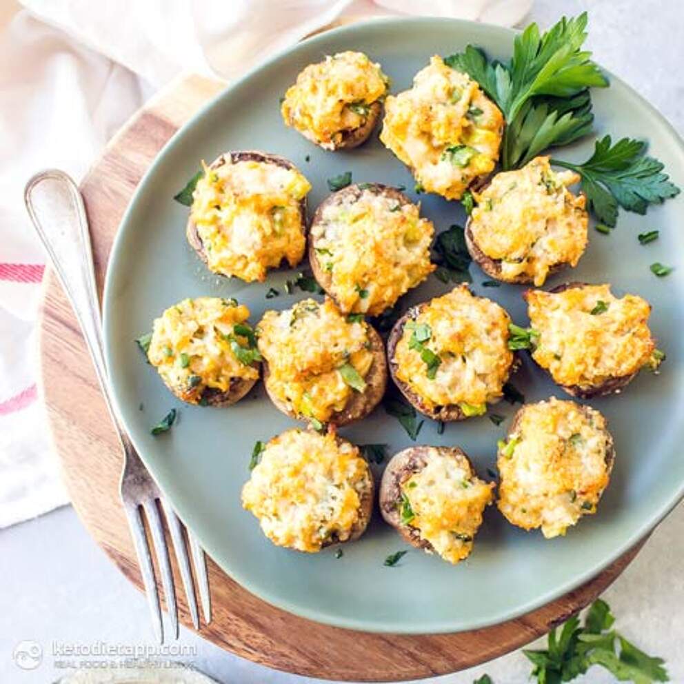 Keto Crab Stuffed Mushrooms KetoDiet Blog