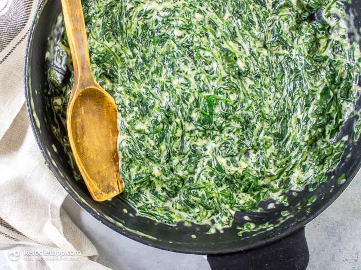 LowCarb Creamed Spinach KetoDiet Blog