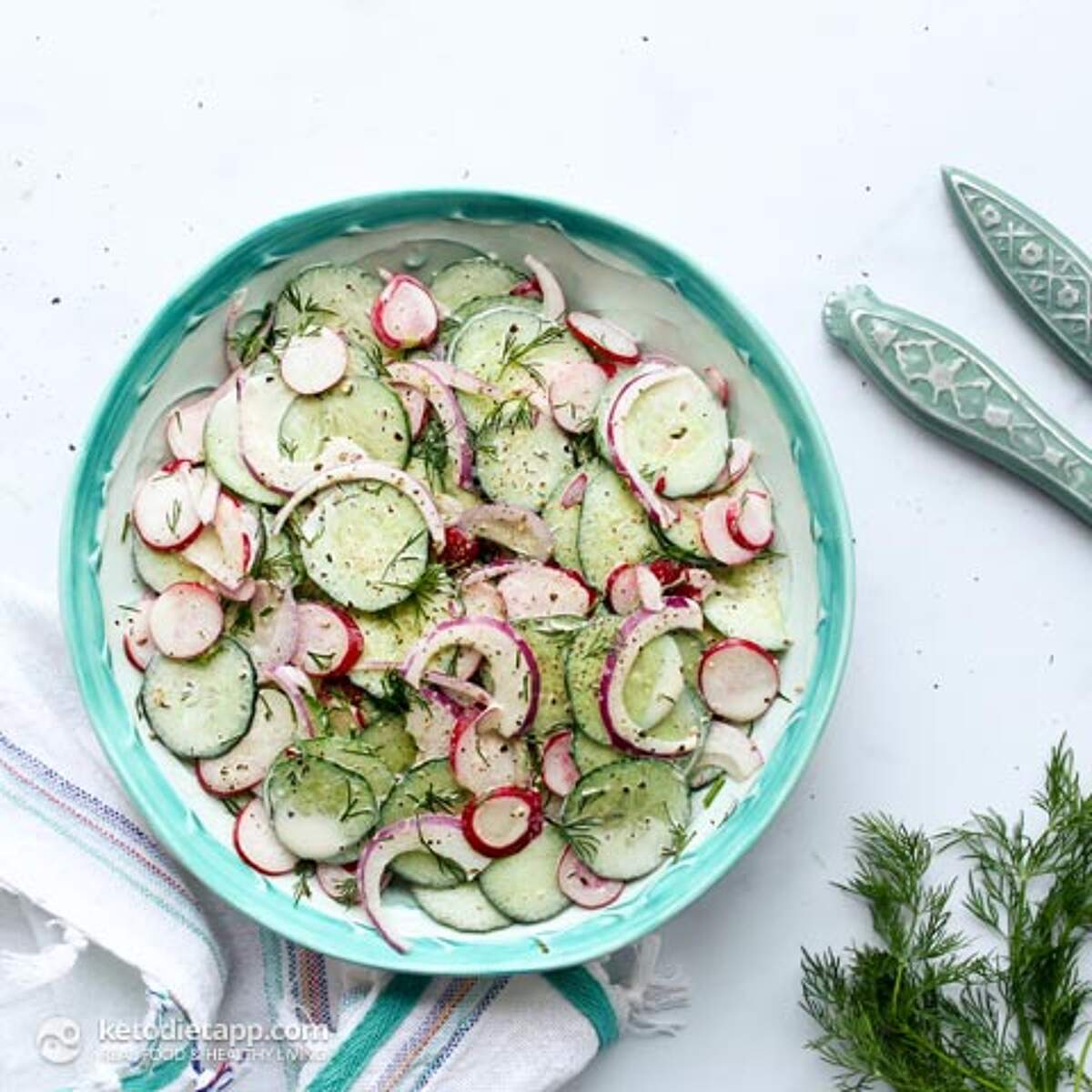 Quick & Easy Cucumber Radish Salad KetoDiet Blog