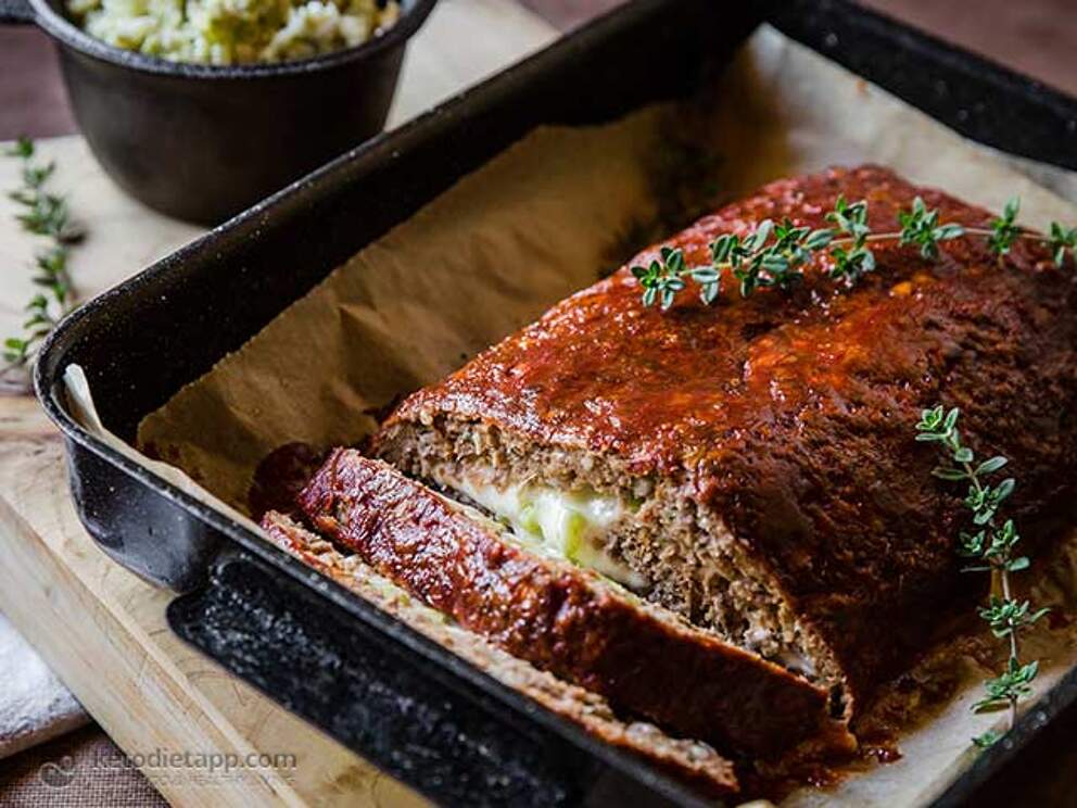 LowCarb Cheese & Capsicum Stuffed Meatloaf KetoDiet Blog