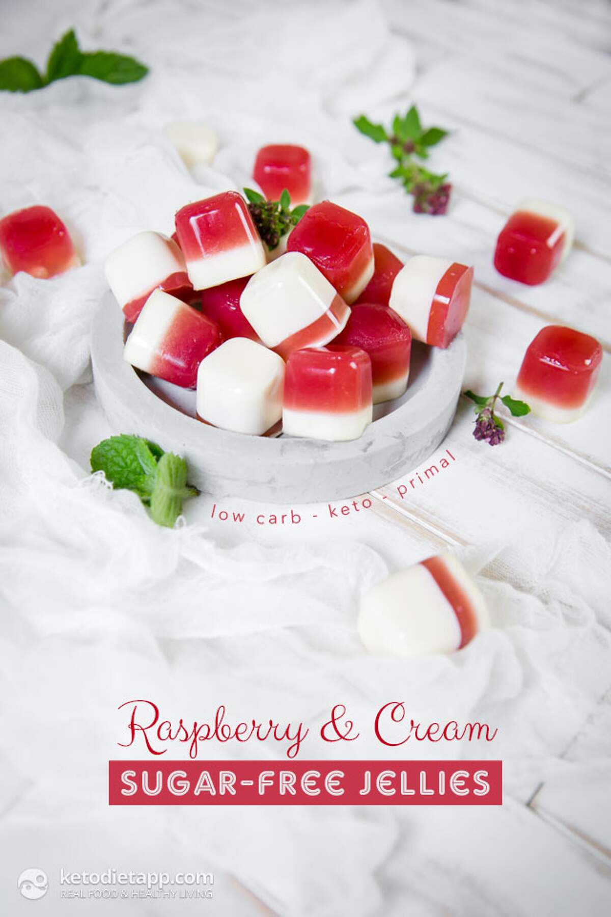 SugarFree Raspberry & Cream Jellies KetoDiet Blog