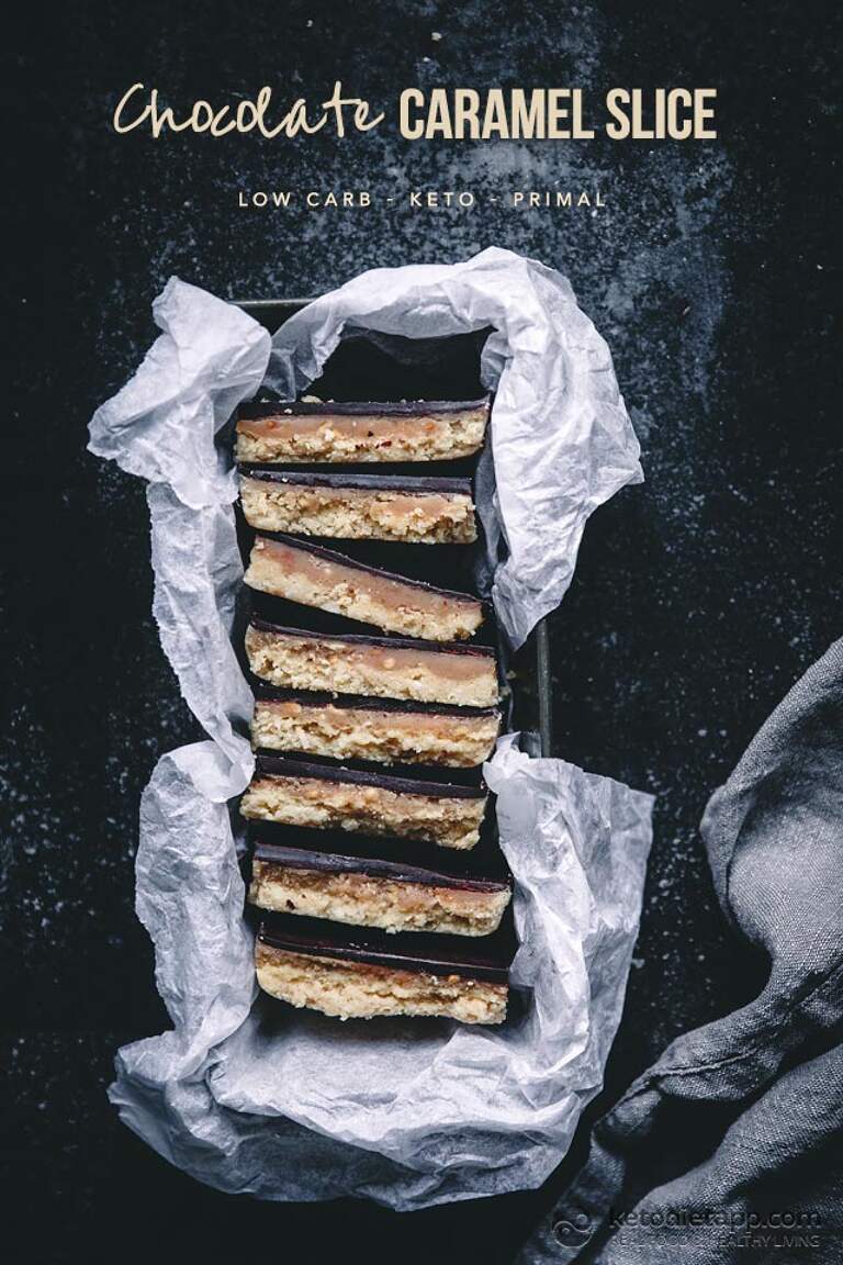Keto Chocolate Caramel Slice KetoDiet Blog