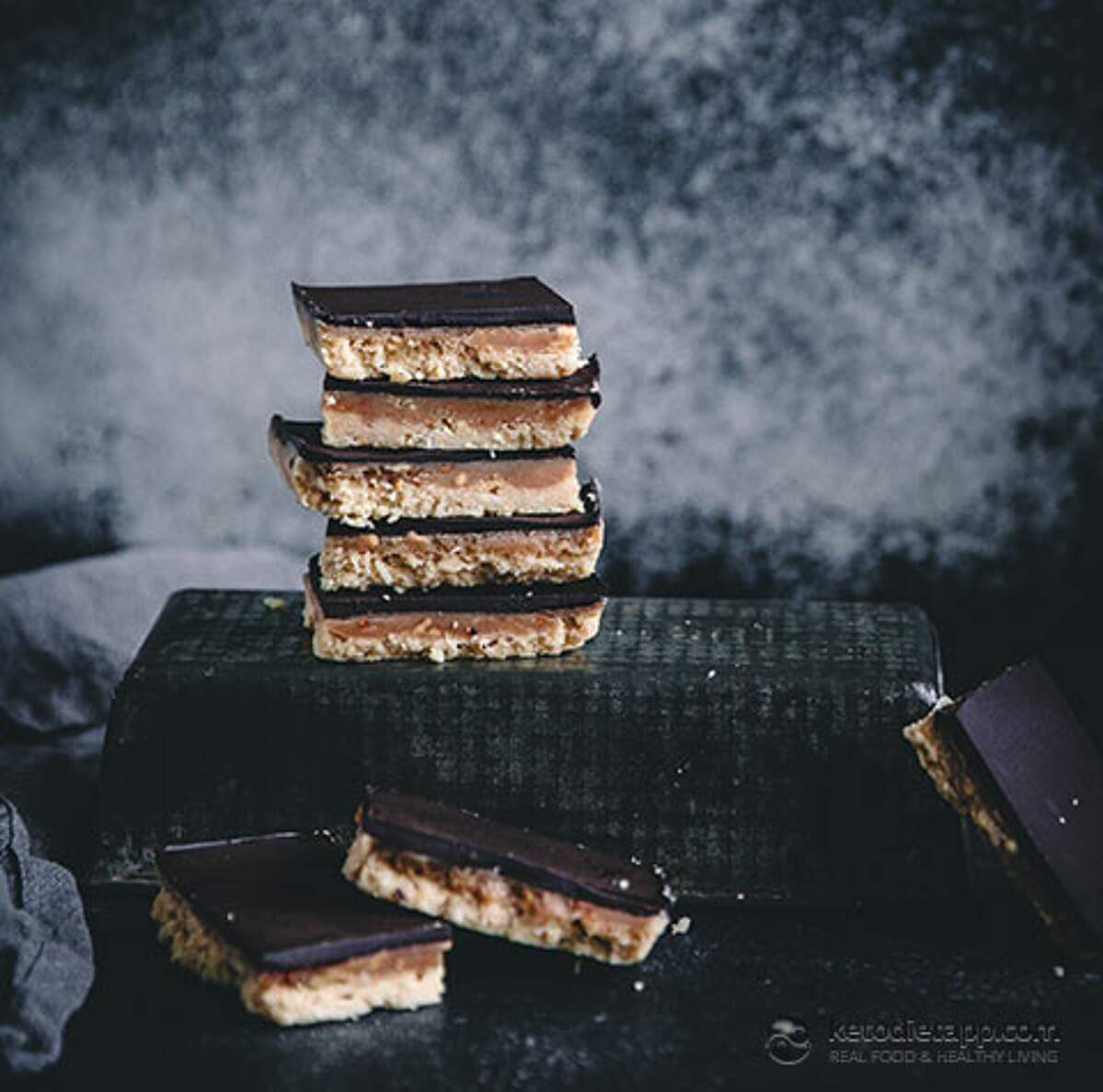 Keto Chocolate Caramel Slice KetoDiet Blog