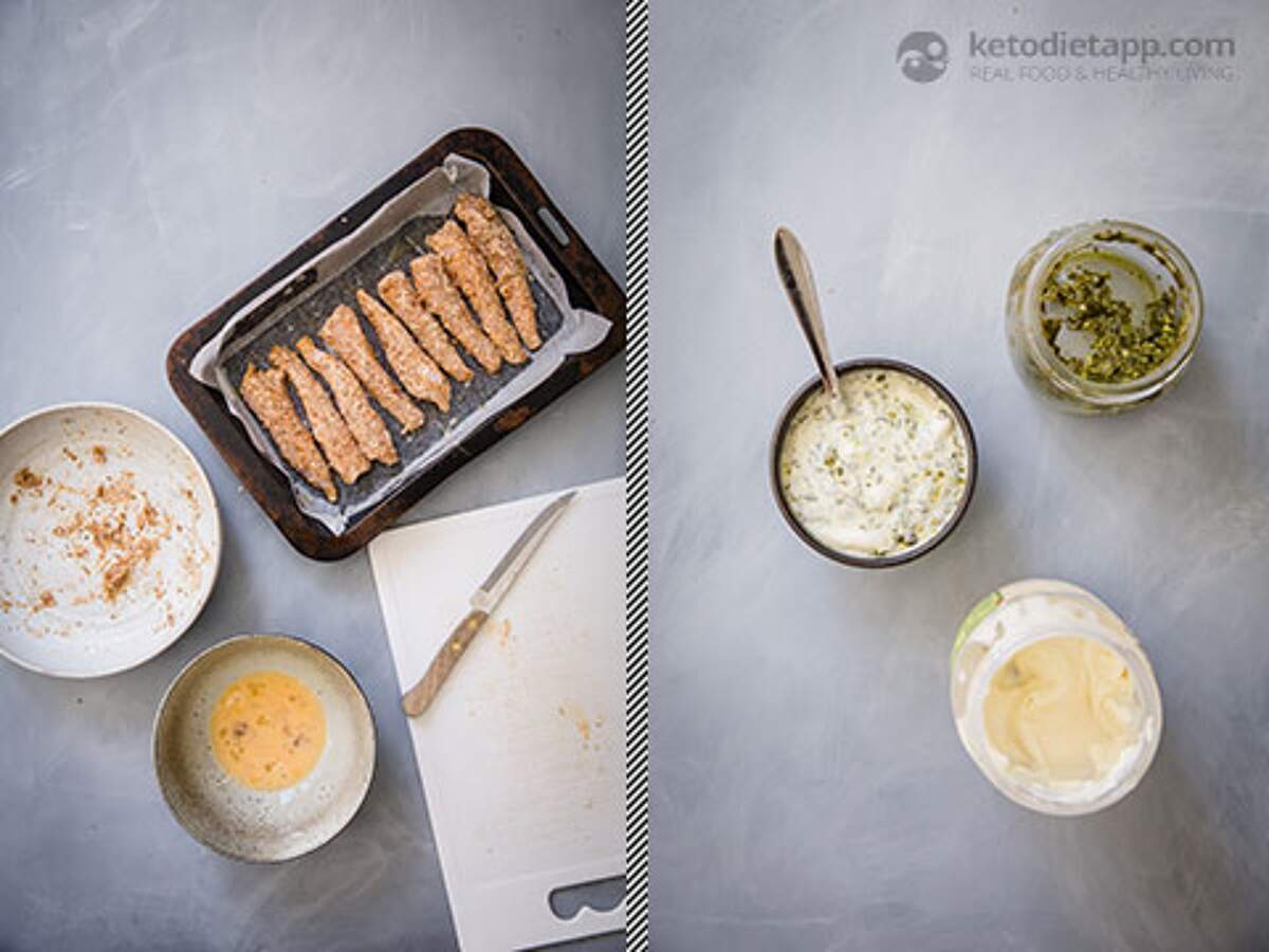 Keto Fish Fingers with Chimichurri Mayo KetoDiet Blog