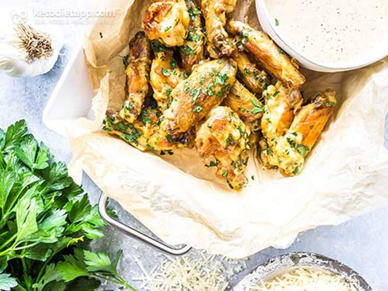 Keto Garlic Parmesan Chicken Wings KetoDiet Blog