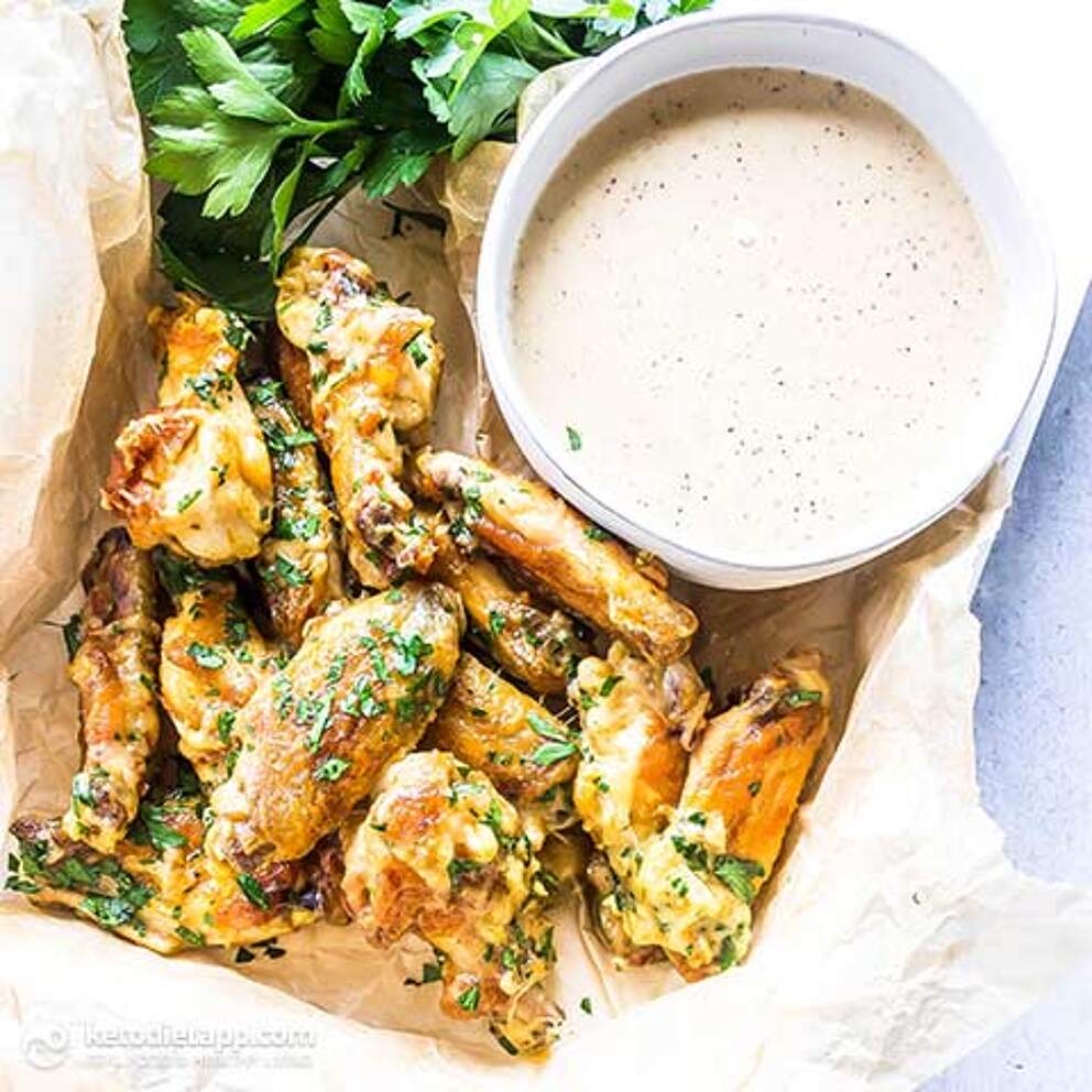 Keto Garlic Parmesan Chicken Wings KetoDiet Blog