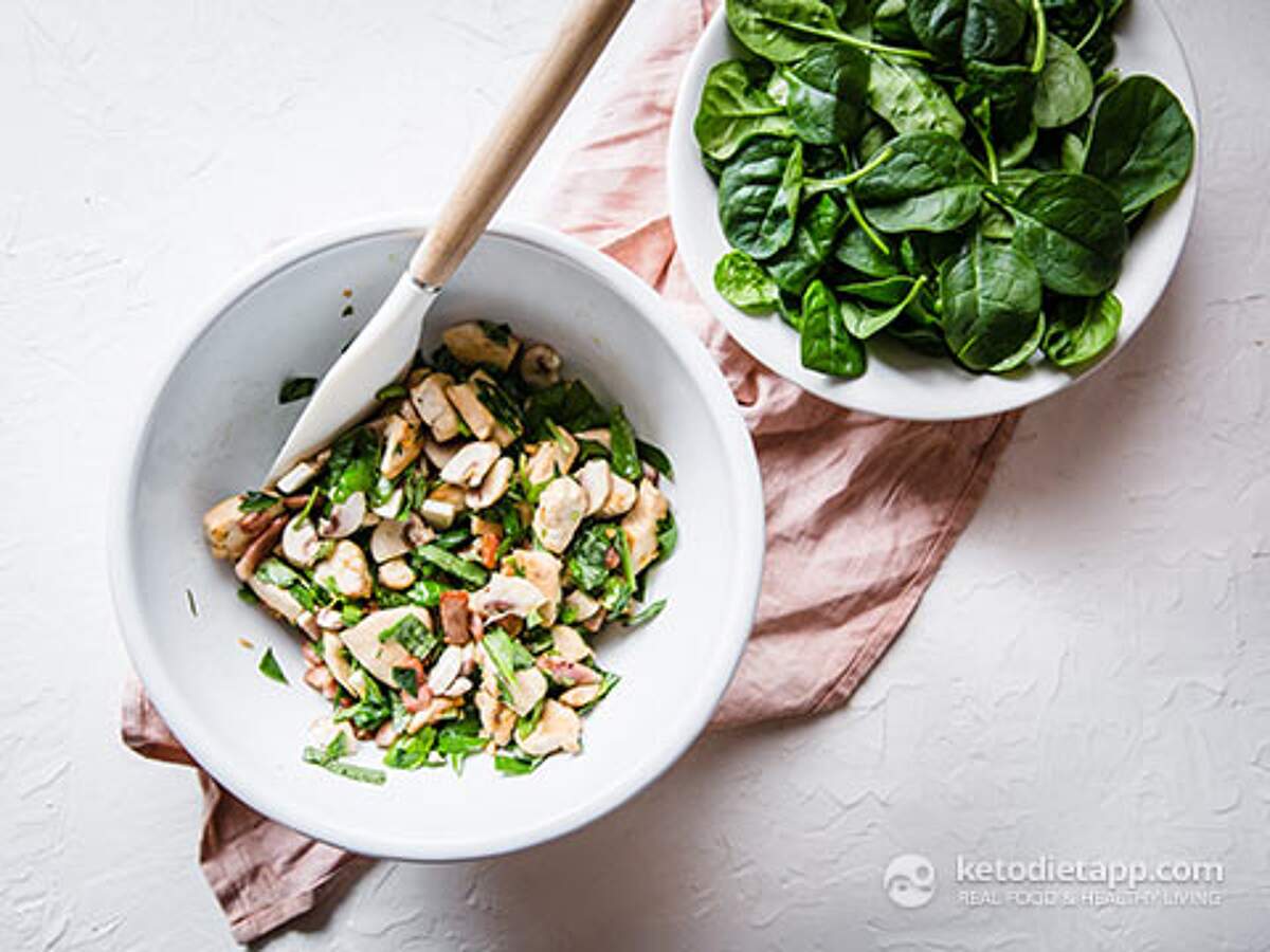 Keto Chicken, Bacon & Spinach Salad KetoDiet Blog