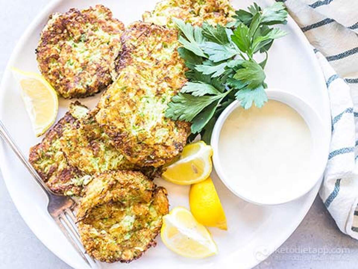 LowCarb Zucchini Fritters KetoDiet Blog