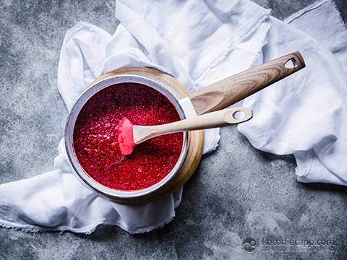 SugarFree Raspberry Balsamic Chia Jam KetoDiet Blog