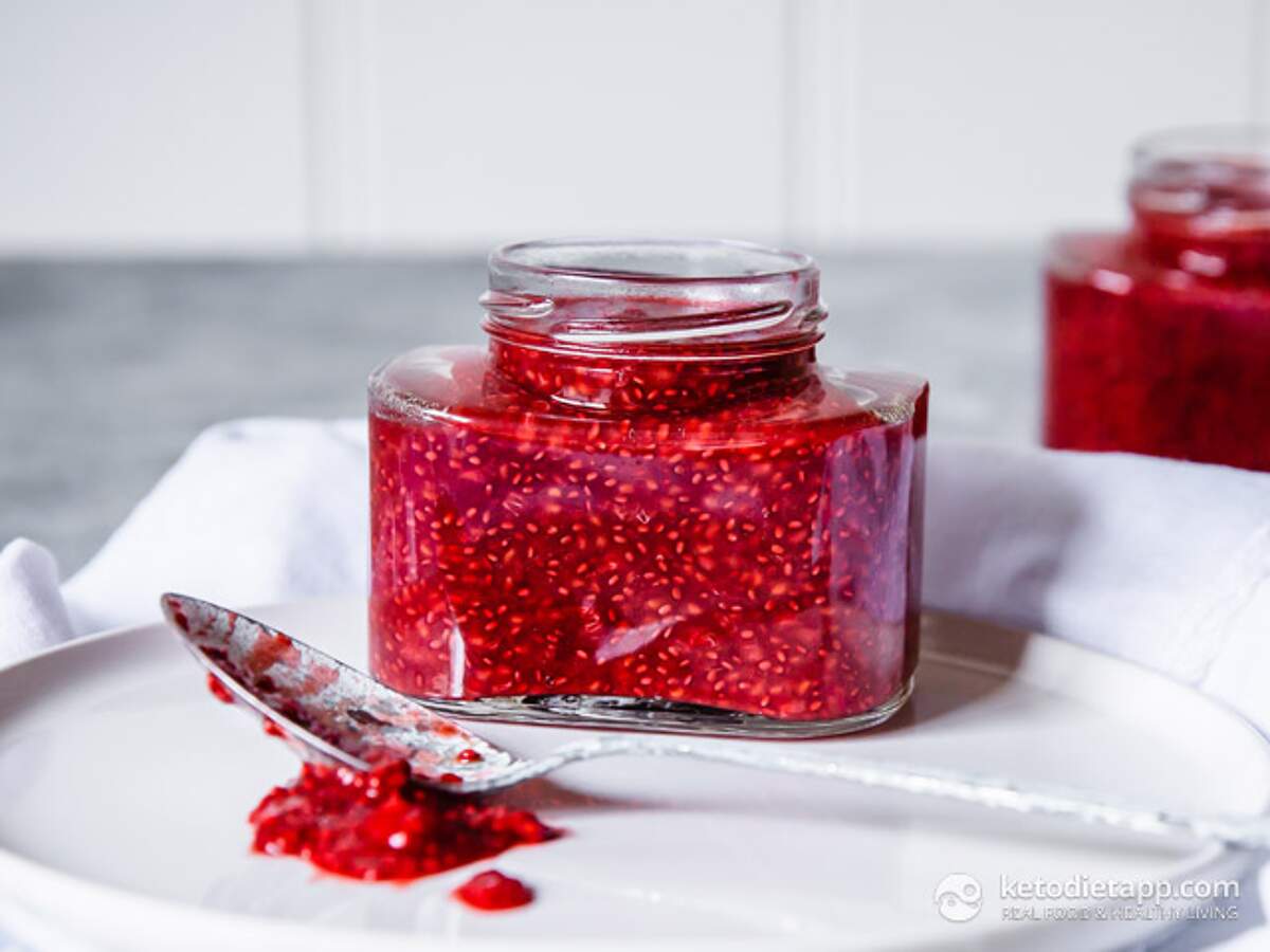 SugarFree Raspberry Balsamic Chia Jam KetoDiet Blog