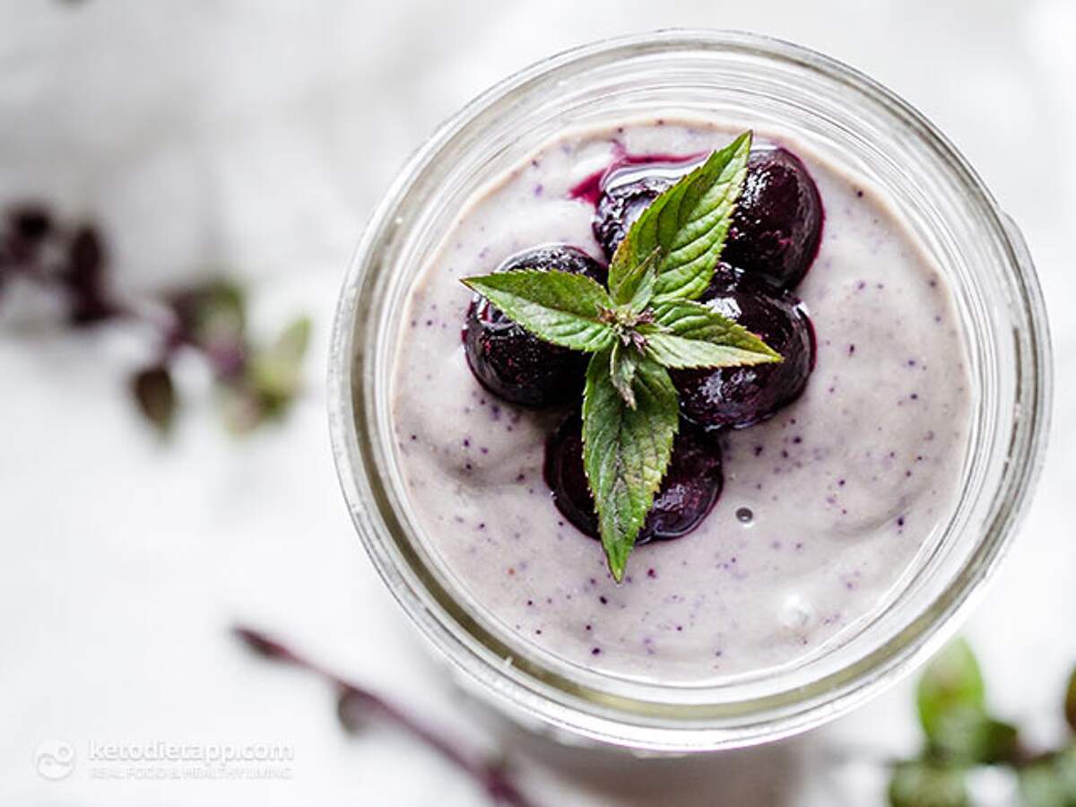 Keto Blueberry Breakfast Smoothie KetoDiet Blog