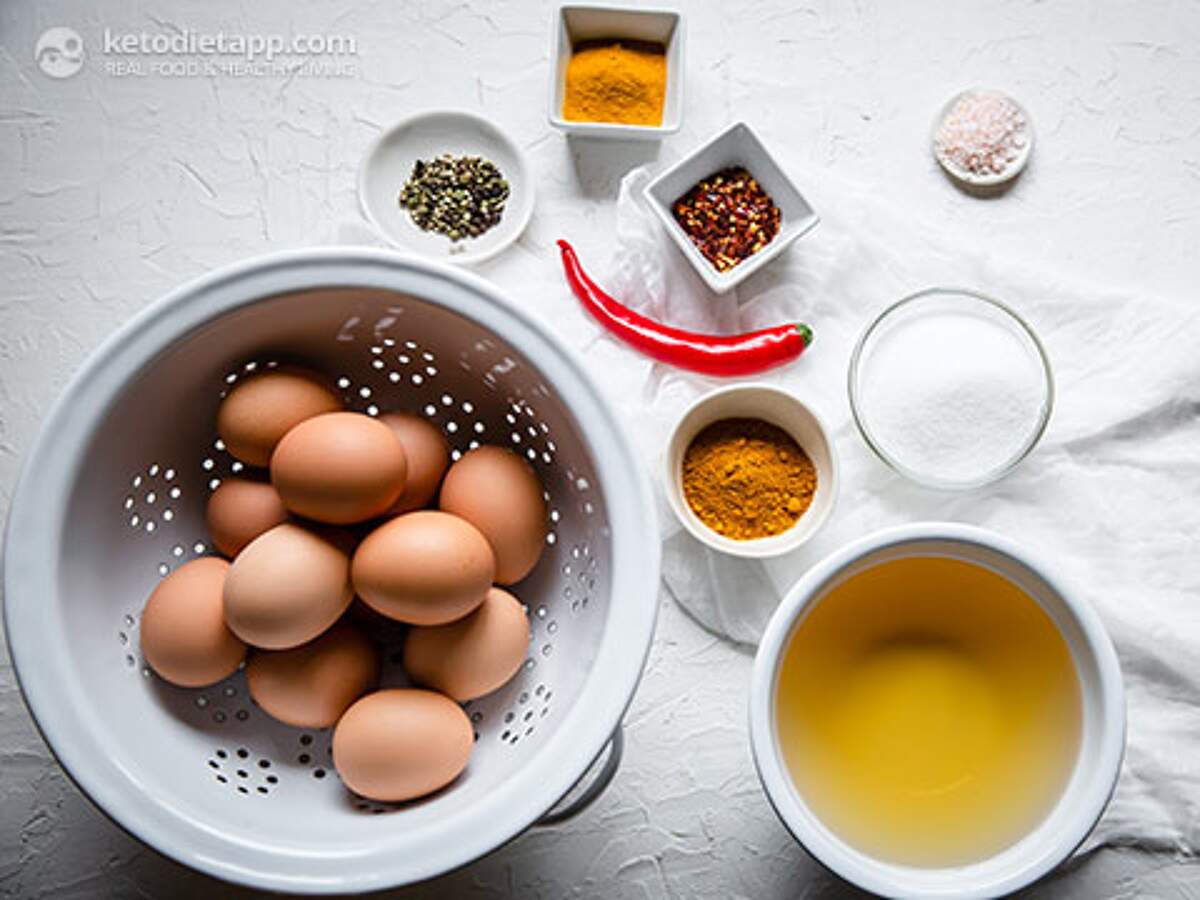 LowCarb Curried Pickled Eggs KetoDiet Blog