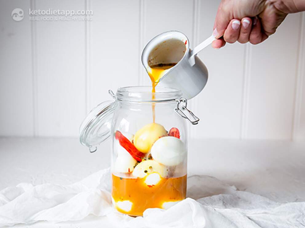 LowCarb Curried Pickled Eggs KetoDiet Blog